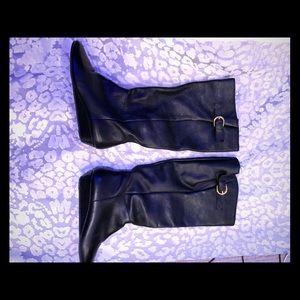 Steve Madden Intyce black leather boots